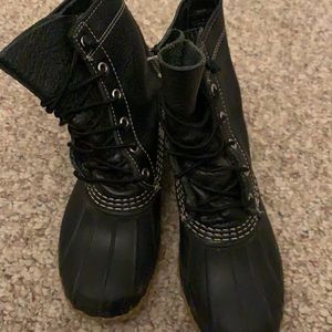 Black on black LL Bean boots  size 6